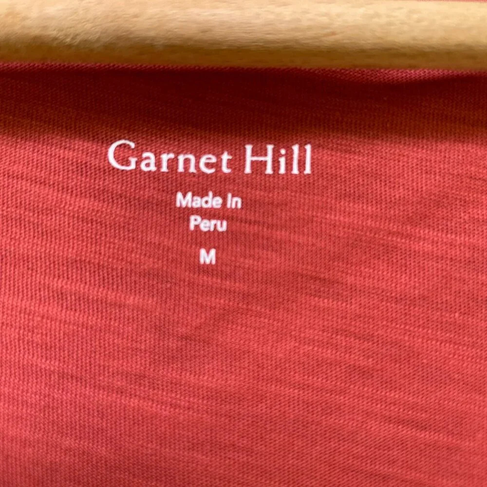 Garnet Hill Organic Pima Cotton Tank Dress Burnt Orange Scoop Neck M - Picture 4 of 8